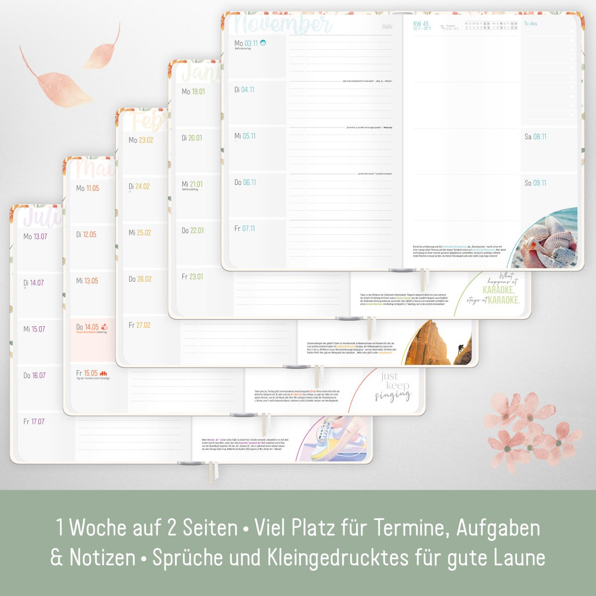 Häfft-Timer 2025/2026 / Jugendkalender / A5 / Wild Blossoms