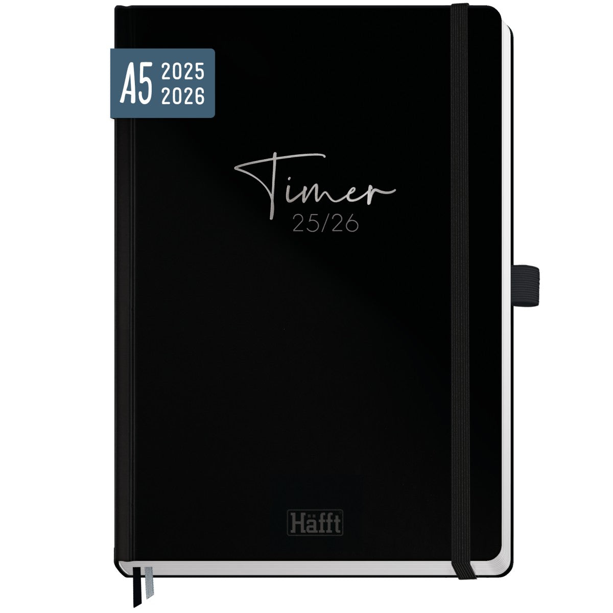 Häfft-Timer Deluxe 2025/2026 / Jugendkalender / A5 / Black Edition