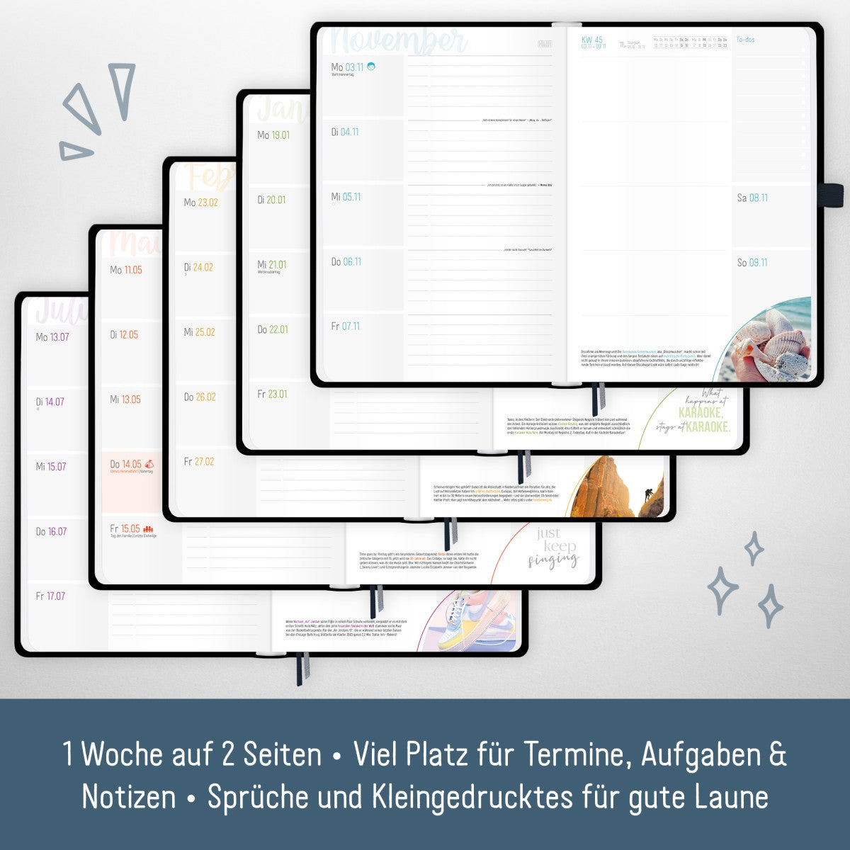 Häfft-Timer Deluxe 2025/2026 / Jugendkalender / A5 / Black Edition