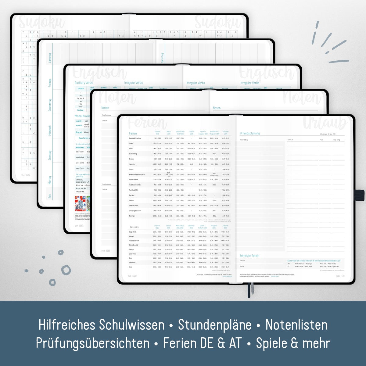Häfft-Timer Deluxe 2025/2026 / Jugendkalender / A5 / Black Edition
