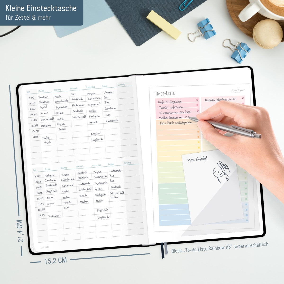 Häfft-Timer Deluxe 2025/2026 / Jugendkalender / A5 / Black Edition