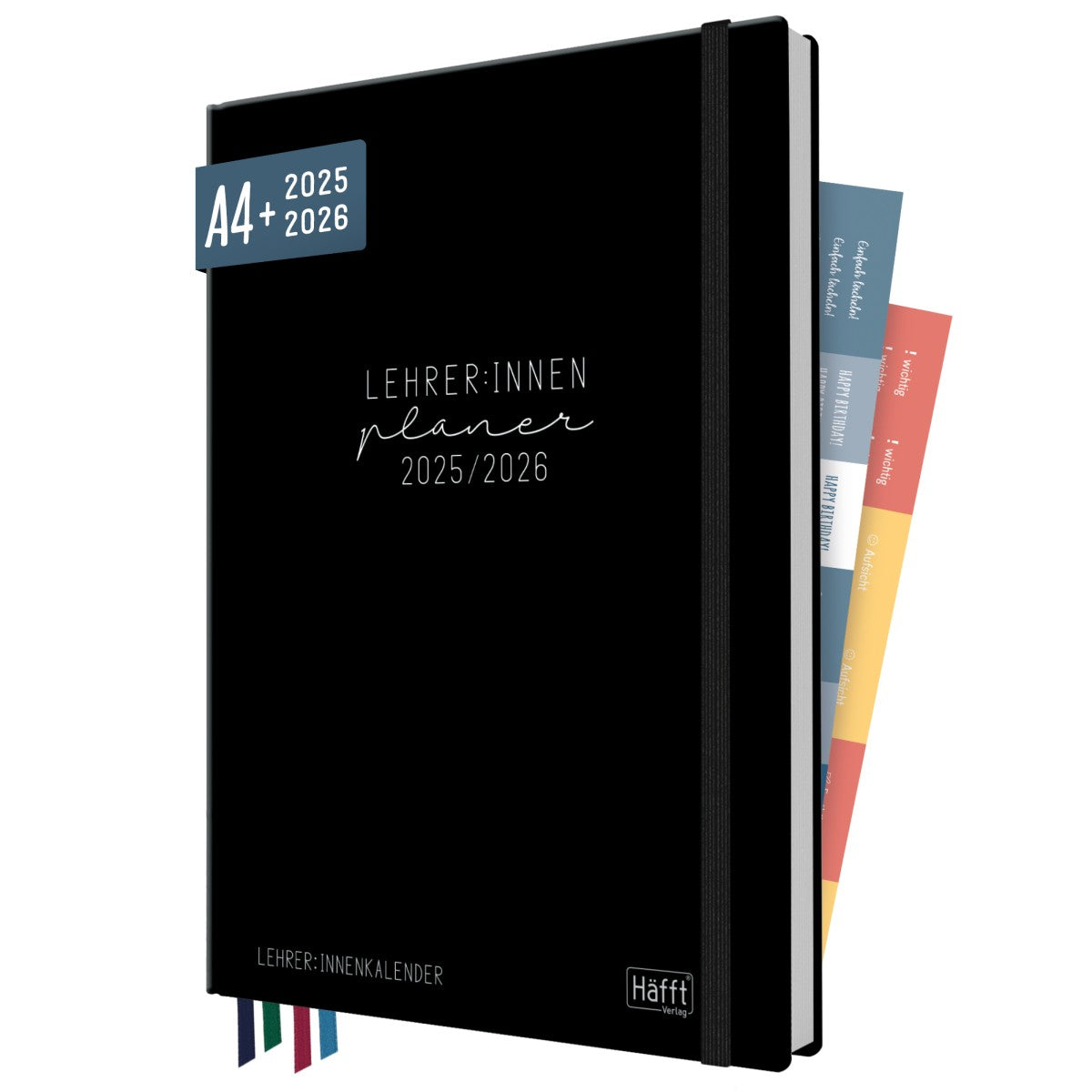 Häfft Lehrer-Planer 2025/2026 / A4+ / Black Edition