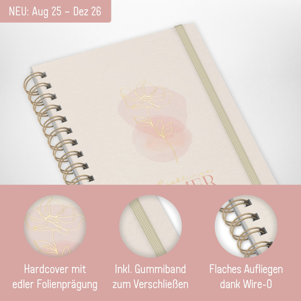 Lieblings-Timer 2025/2026 / Soft Flower / Häfft Verlag