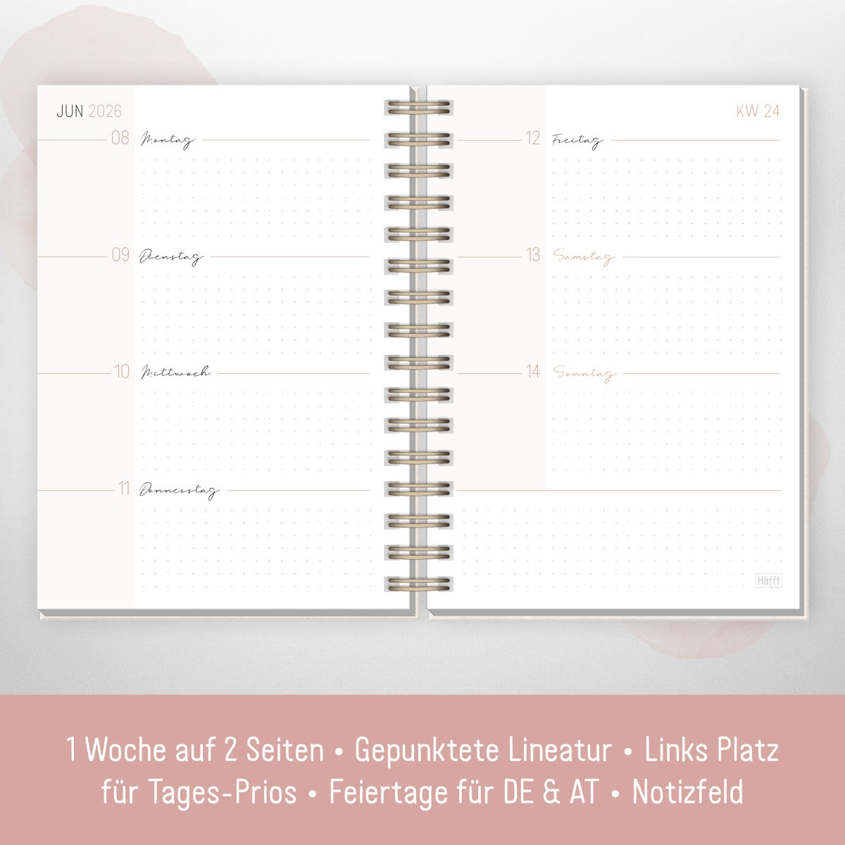 Lieblings-Timer 2025/2026 / Soft Flower / Häfft Verlag
