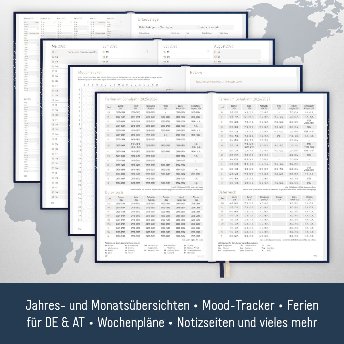 Chäff-Timer mini 2025/2026 / 18 Monate / A6+ / World Wide / Häfft-Verlag