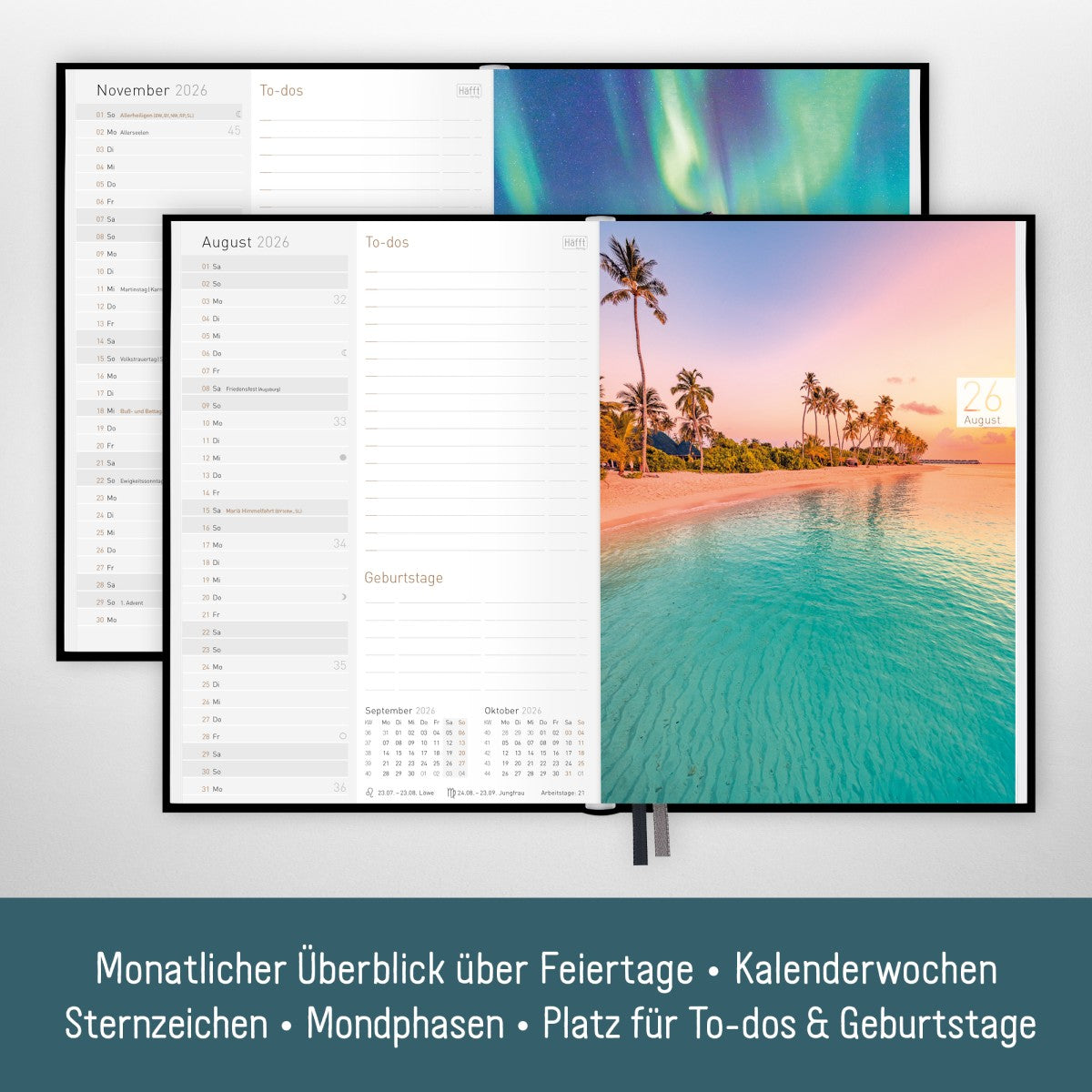 Chäff-Timer Classic 2025/2026 / 18 Monate / A5 / Black Edition / Häfft-Verlag