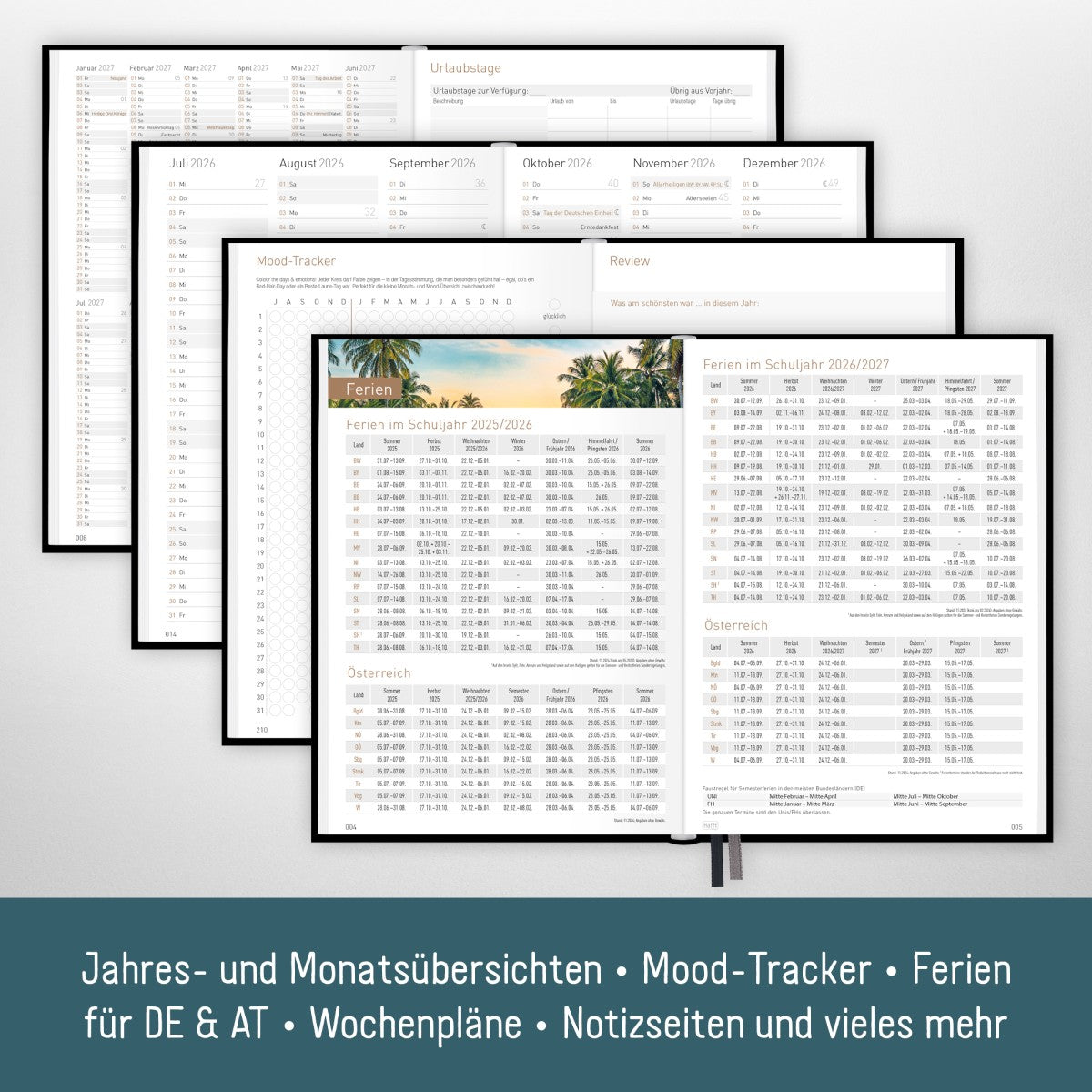 Chäff-Timer Classic 2025/2026 / 18 Monate / A5 / Black Edition / Häfft-Verlag