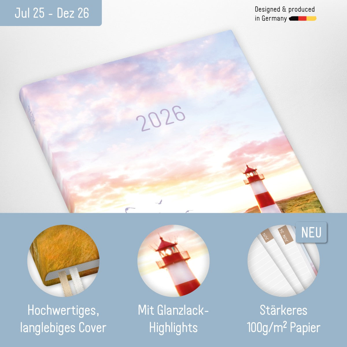 Chäff-Timer Classic 2025/2026 / 18 Monate / A5 / Leuchtturm / Häfft Verlag