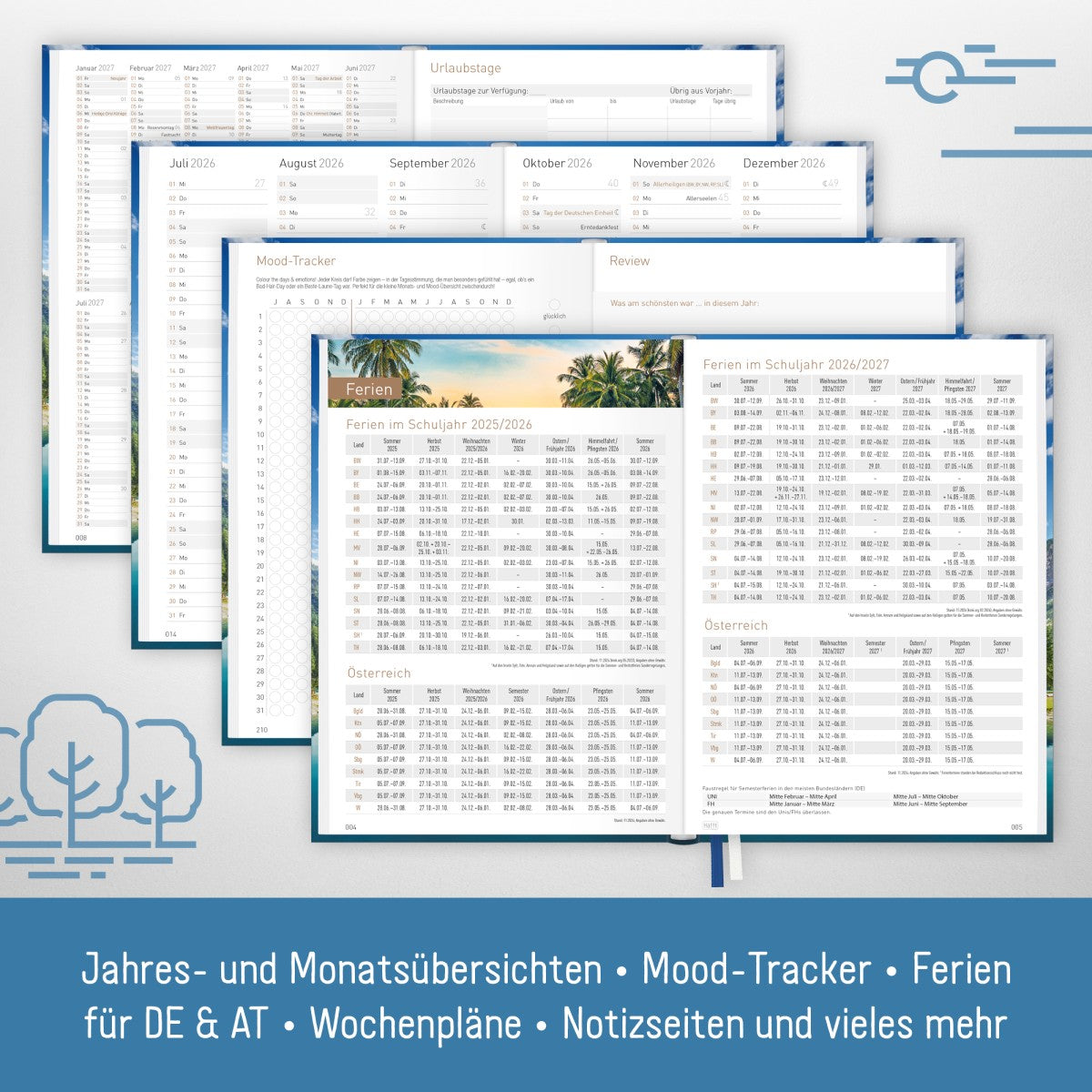 Chäff-Timer Classic 2025/2026 / 18 Monate / A5 / Time to dream / Häfft-Verlag