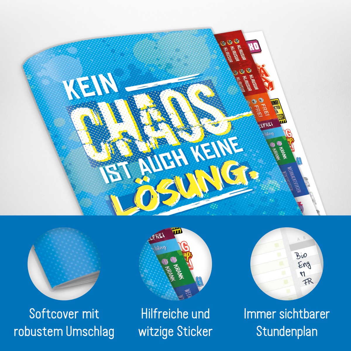 Häfft Smart Aufgabenheft A5 mit Umschlag / Chaos