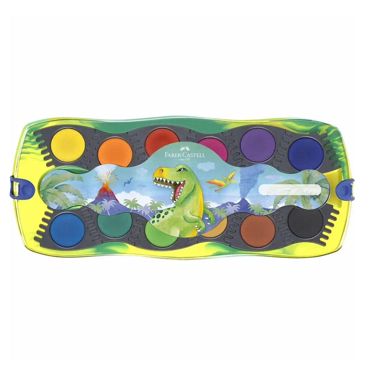 Faber Castell Farbkasten Connector / Dino-Edition / 12 Farben