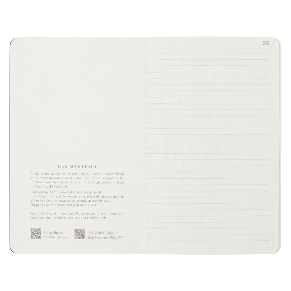 Moleskine Smart Cahier Notizhefte Schwarz Large Liniert 2er Set