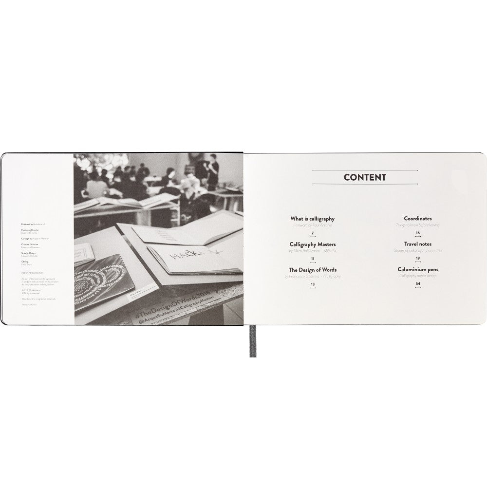 Moleskine Art Bücher - The Design Of Words / Hardcover / A4 / schwarz mit Prägung
