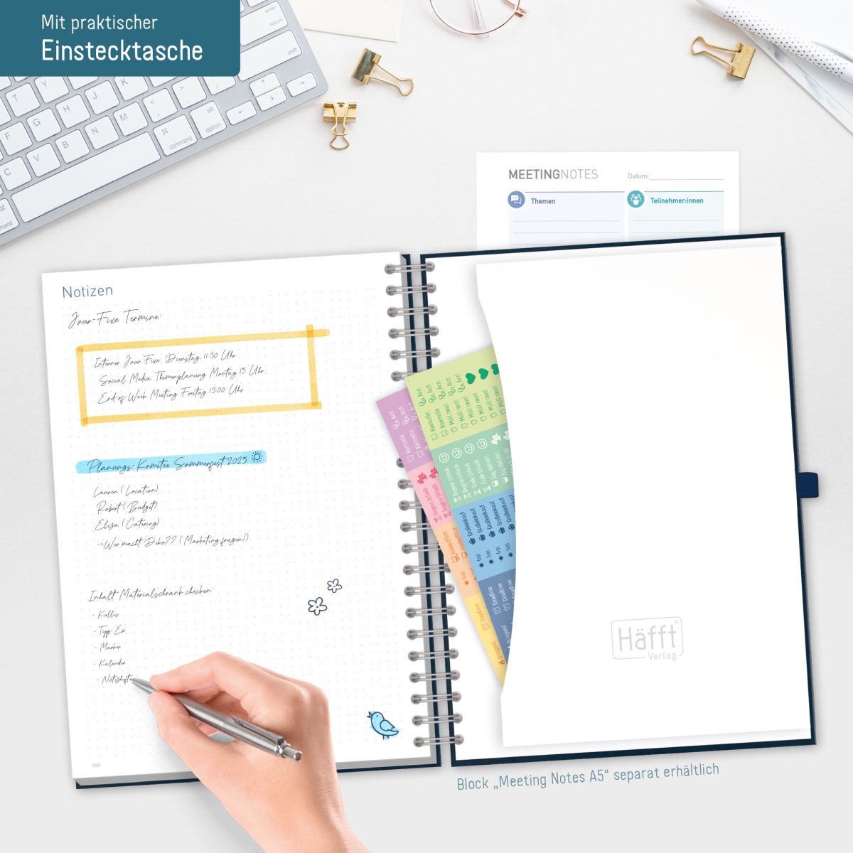 Business-Timer Maxi 2026 / A4 / Nachtblau / Häfft-Verlag