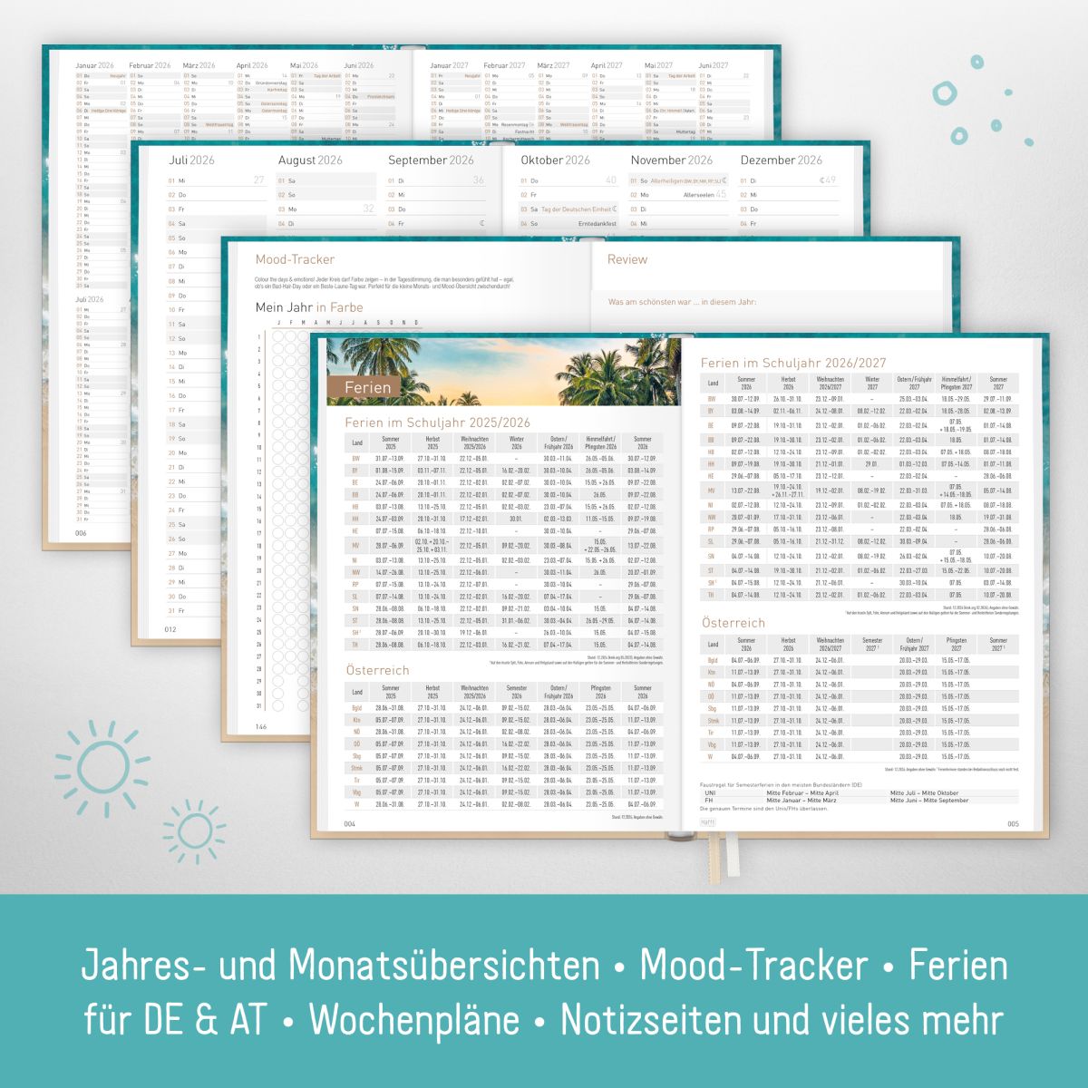 Chäff-Timer Classic 2026 / A5 / Summer Beach / Häfft-Verlag