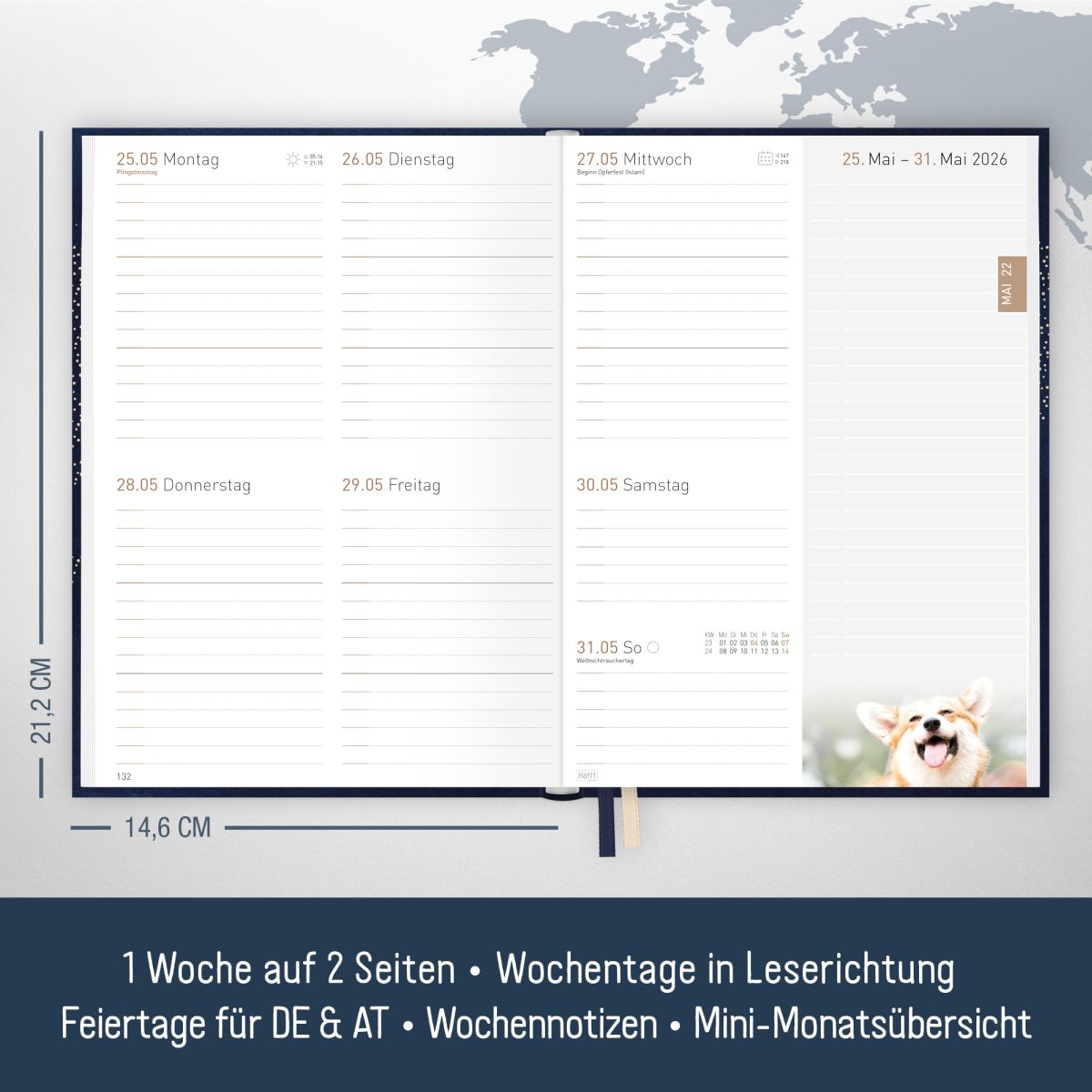 Chäff-Timer Classic 2026 / A5 / World Wide / Häfft-Verlag