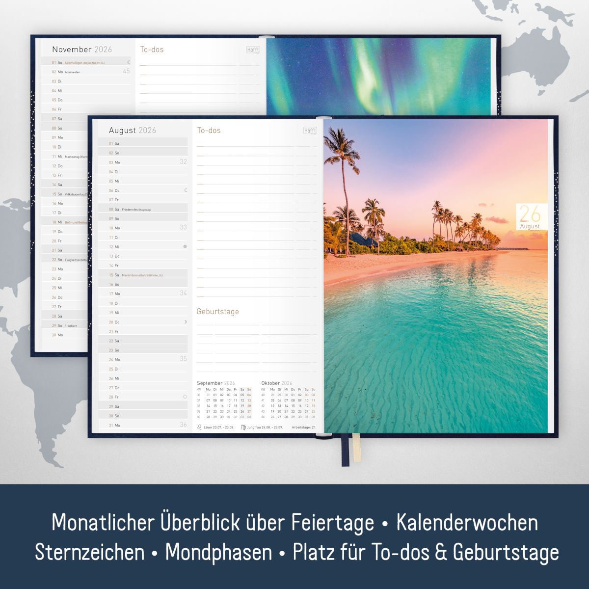 Chäff-Timer Classic 2026 / A5 / World Wide / Häfft-Verlag