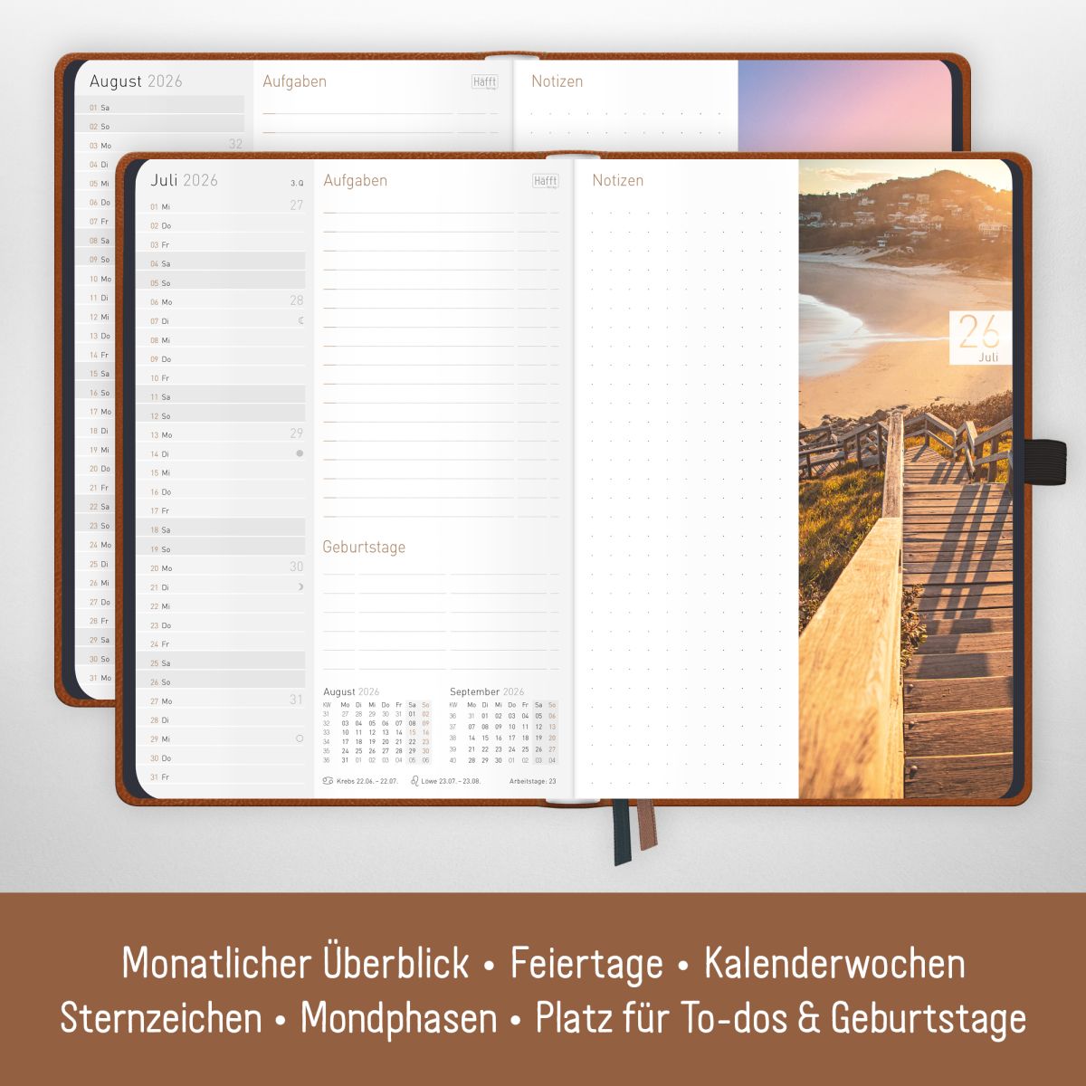 Chäff-Timer Deluxe 2026 / A5 / Cognac / Häfft-Verlag