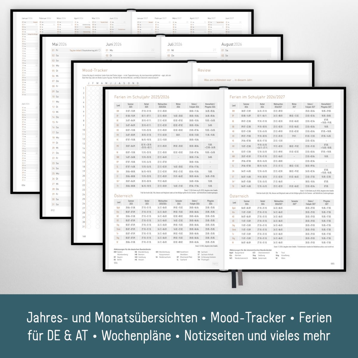 Chäff-Timer Mini 2026 / A6+ / Black Edition / Häfft-Verlag