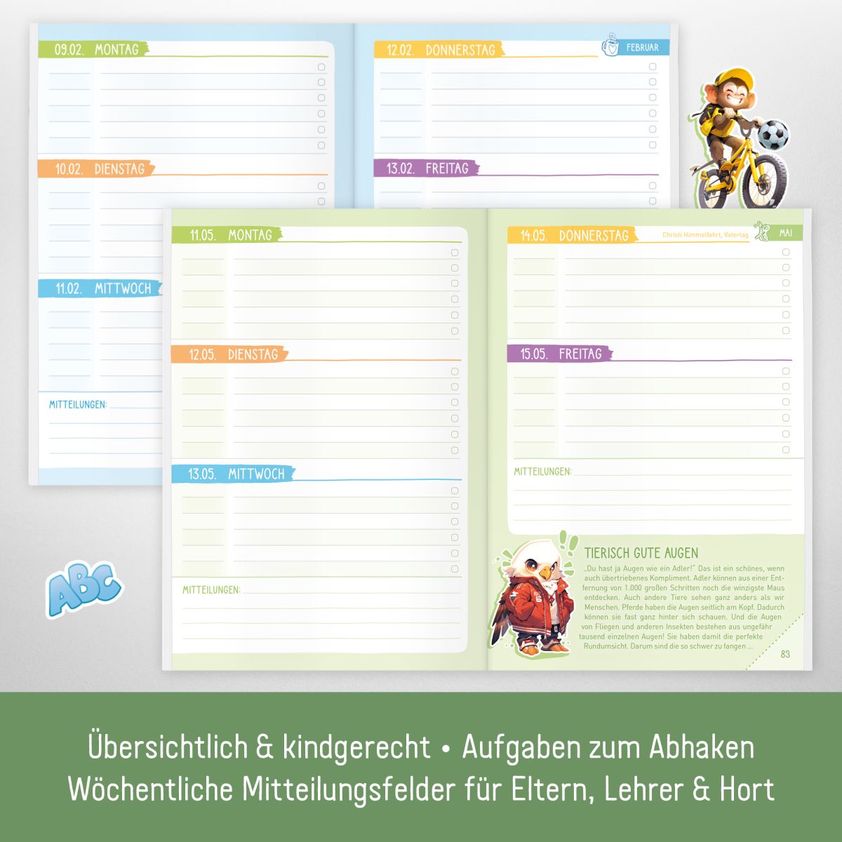 Das Grundschul-Hausaufgabenheft 2025/2026 / A5 / Dino / Häfft-Verlag