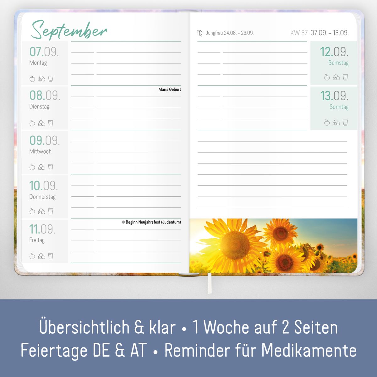 Großdruck-Kalender 2026 / A5 / Leuchtturm / Häfft-Verlag