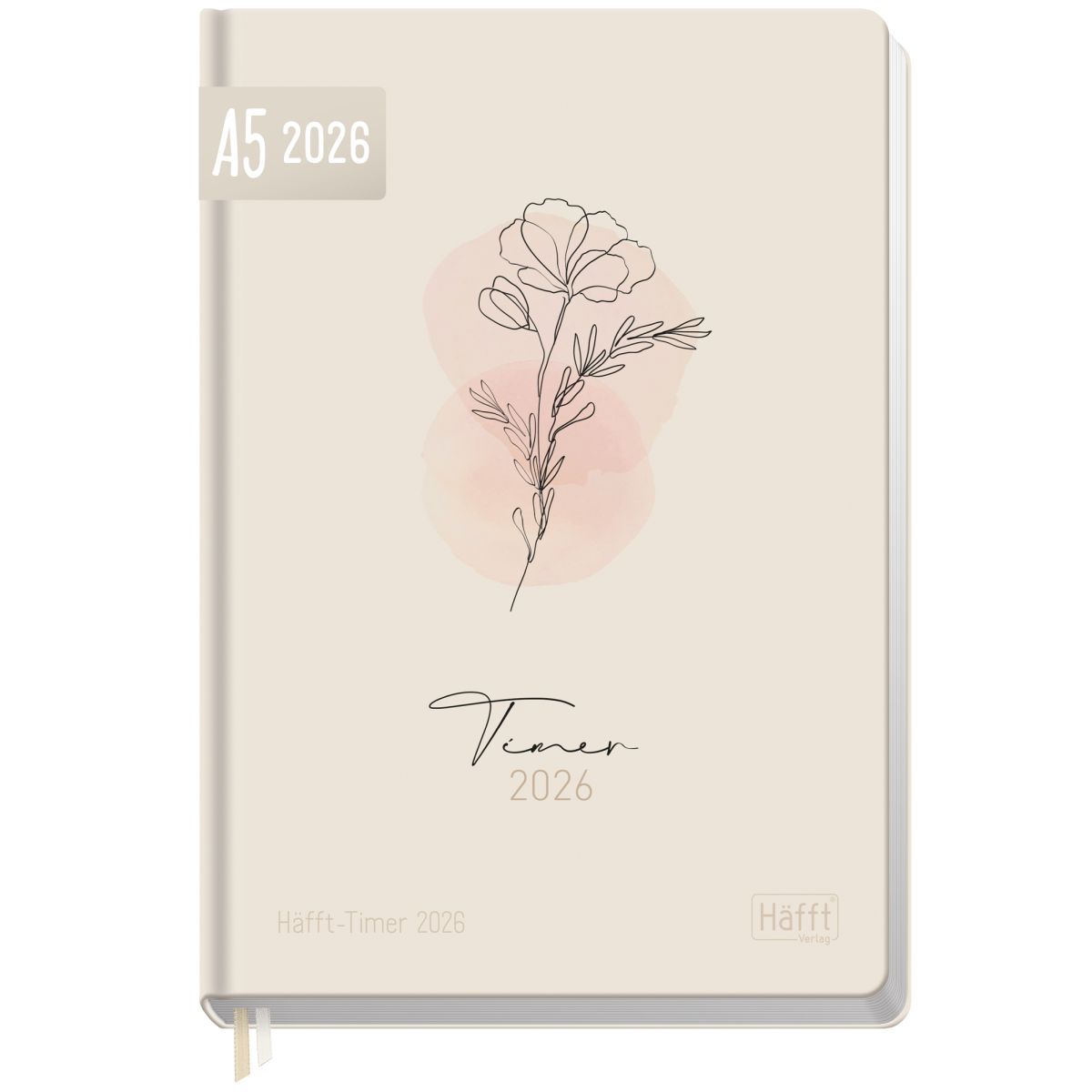 Häfft-Timer 2026 / Jugendkalender / A5 / Dainty Flower