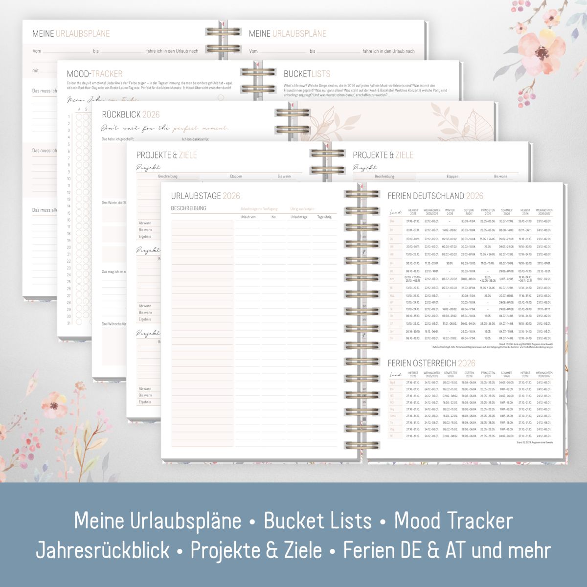Lieblings-Timer 2026 / A5 / Sweet Flowers / Häfft-Verlag