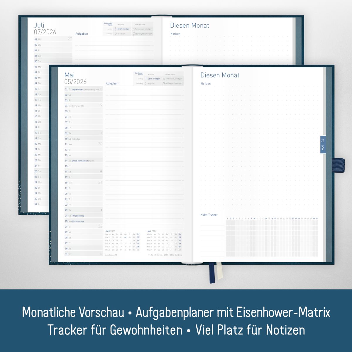 Organizer Day by Day Deluxe 2026 - 1 Tag/Seite / A5 / Golden Earth / Häfft-Verlag