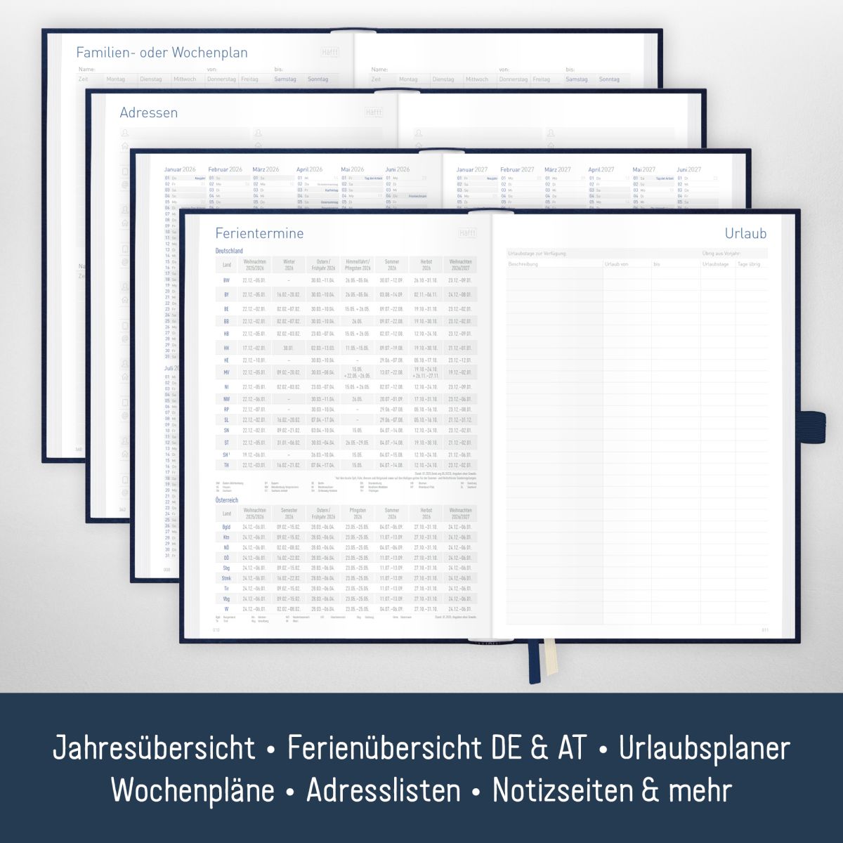 Organizer Day by Day 2026 - 1 Tag/Seite / A5 / World Wide / Häfft-Verlag