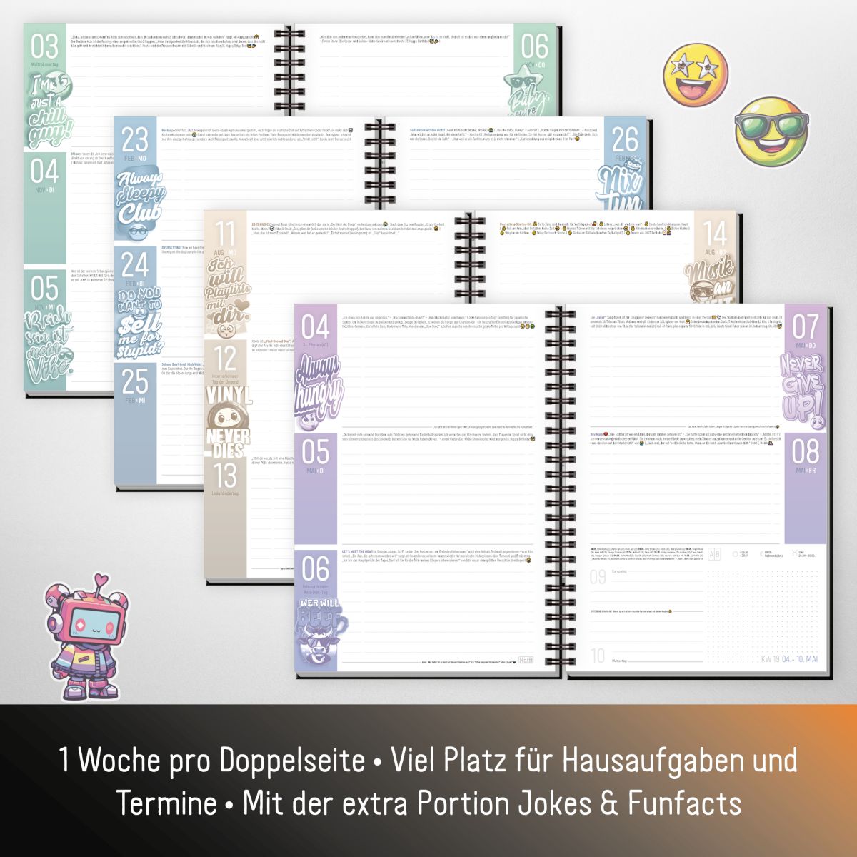 Häfft PLANER 2025/2026 / Premium - Schüler-Kalender / Normal is boring