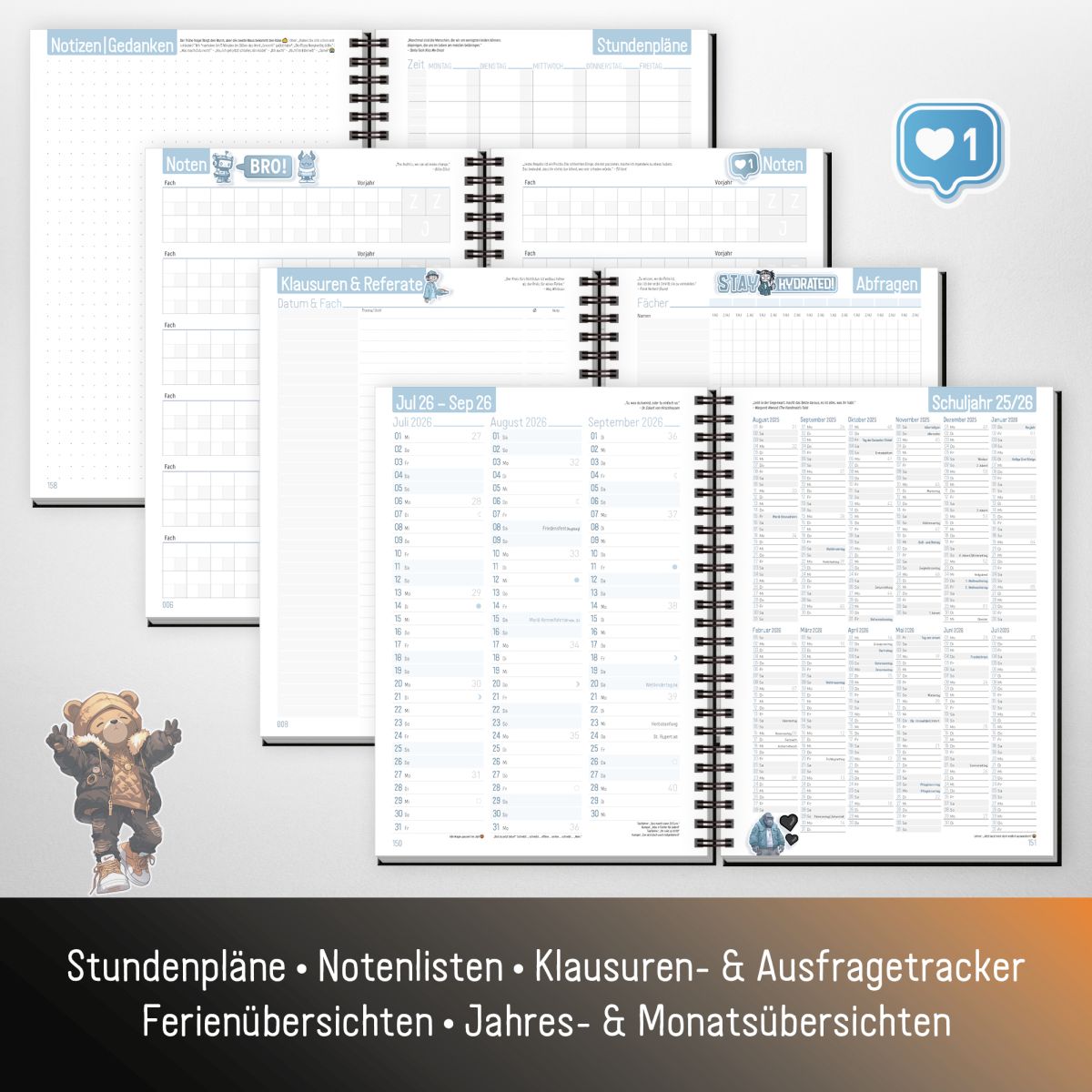 Häfft PLANER 2025/2026 / Premium - Schüler-Kalender / Normal is boring
