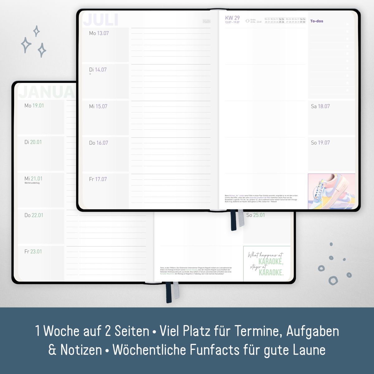 Häfft-Timer Campus 2025/2026 / Studentenkalender / A5 / Black Edition