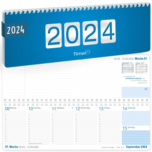 Tischkalender 2024 / A5 / Königsblau / von Häfft
