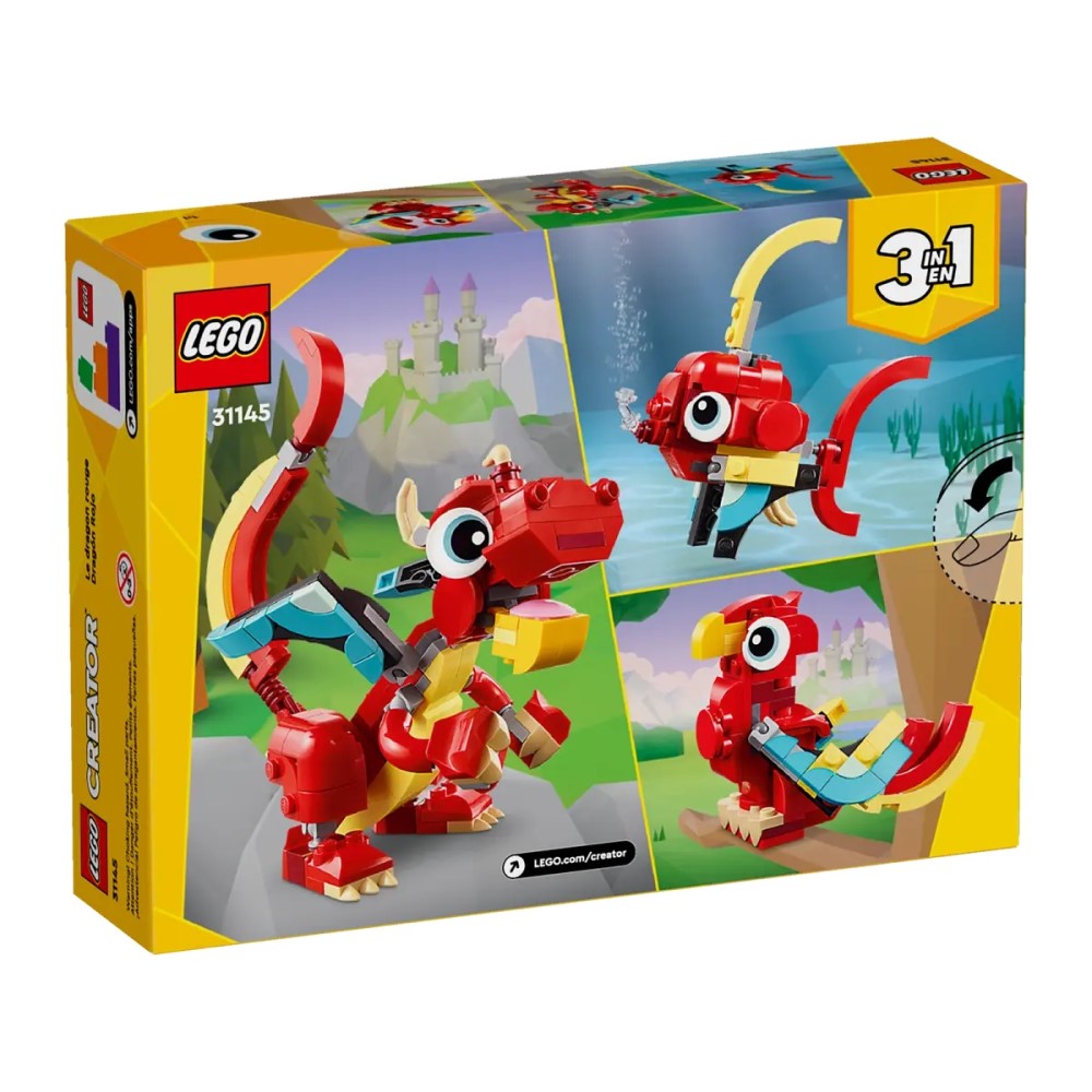 LEGO ® Creator 3-in-1-Set Roter Drache (31145)