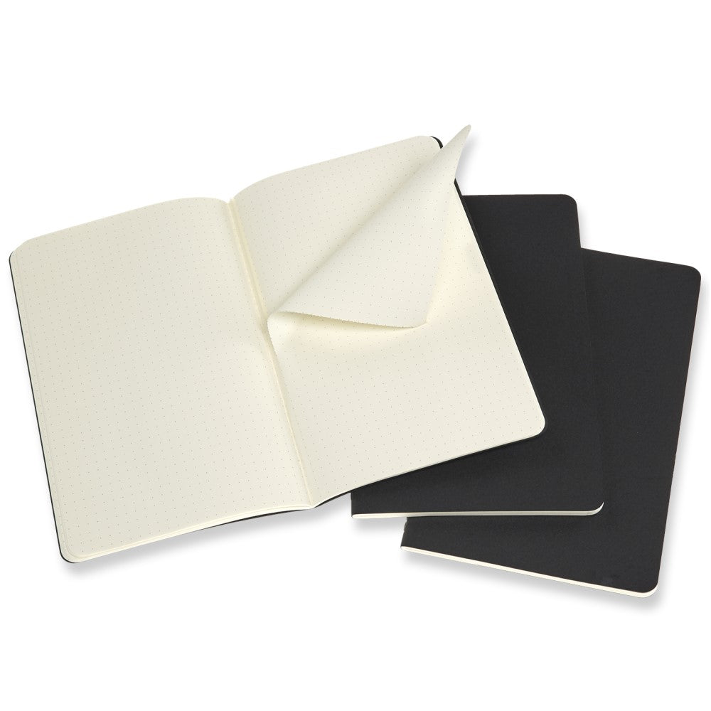 Moleskine Cahier Notizhefte 3er-Set / Large / A5 / Punktraster / schwarz