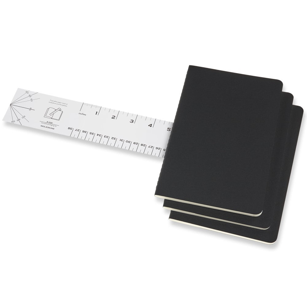 Moleskine Cahier Notizhefte 3er-Set Schwarz / Large / Punktraster