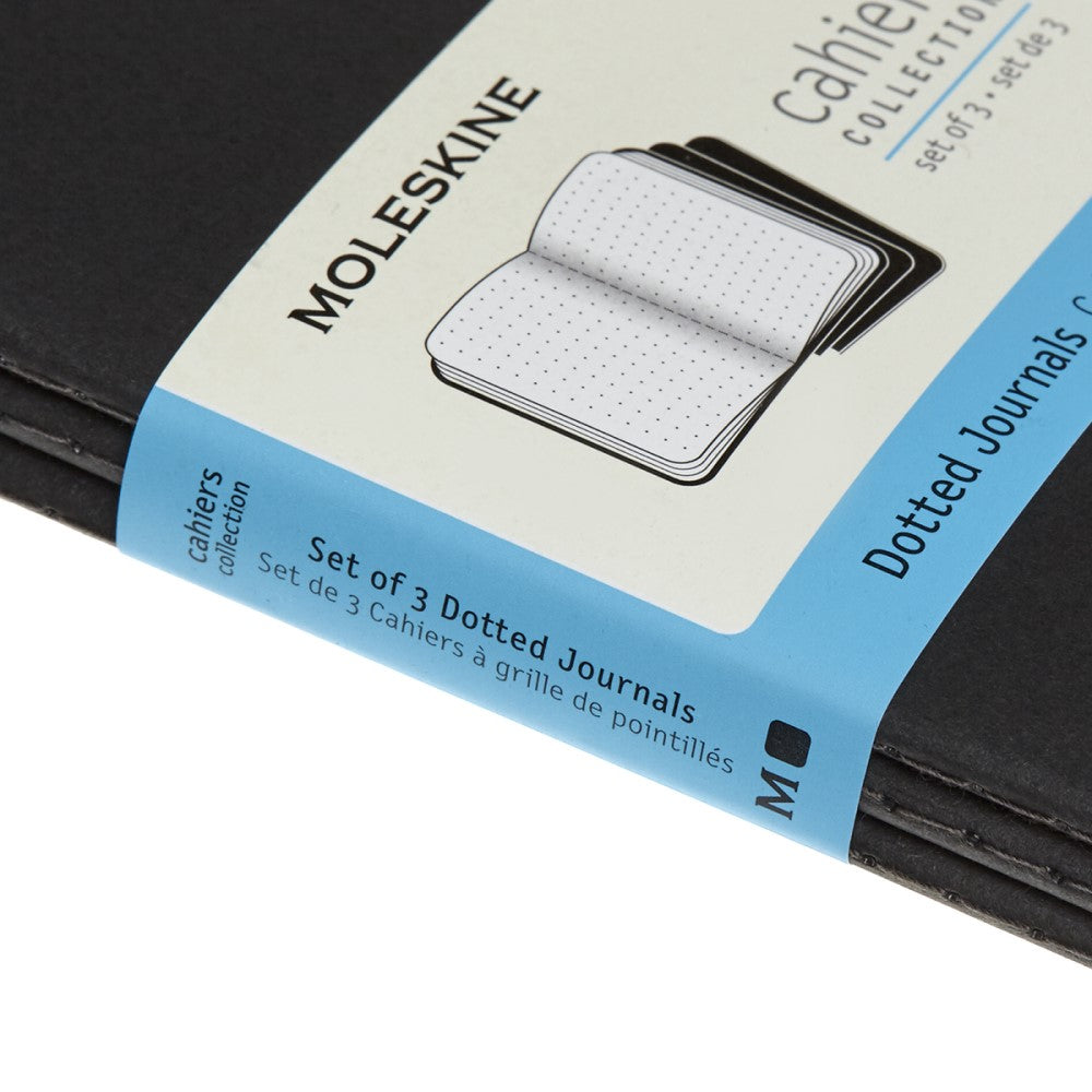 Moleskine Cahier Notizhefte 3er-Set / Large / A5 / Punktraster / schwarz