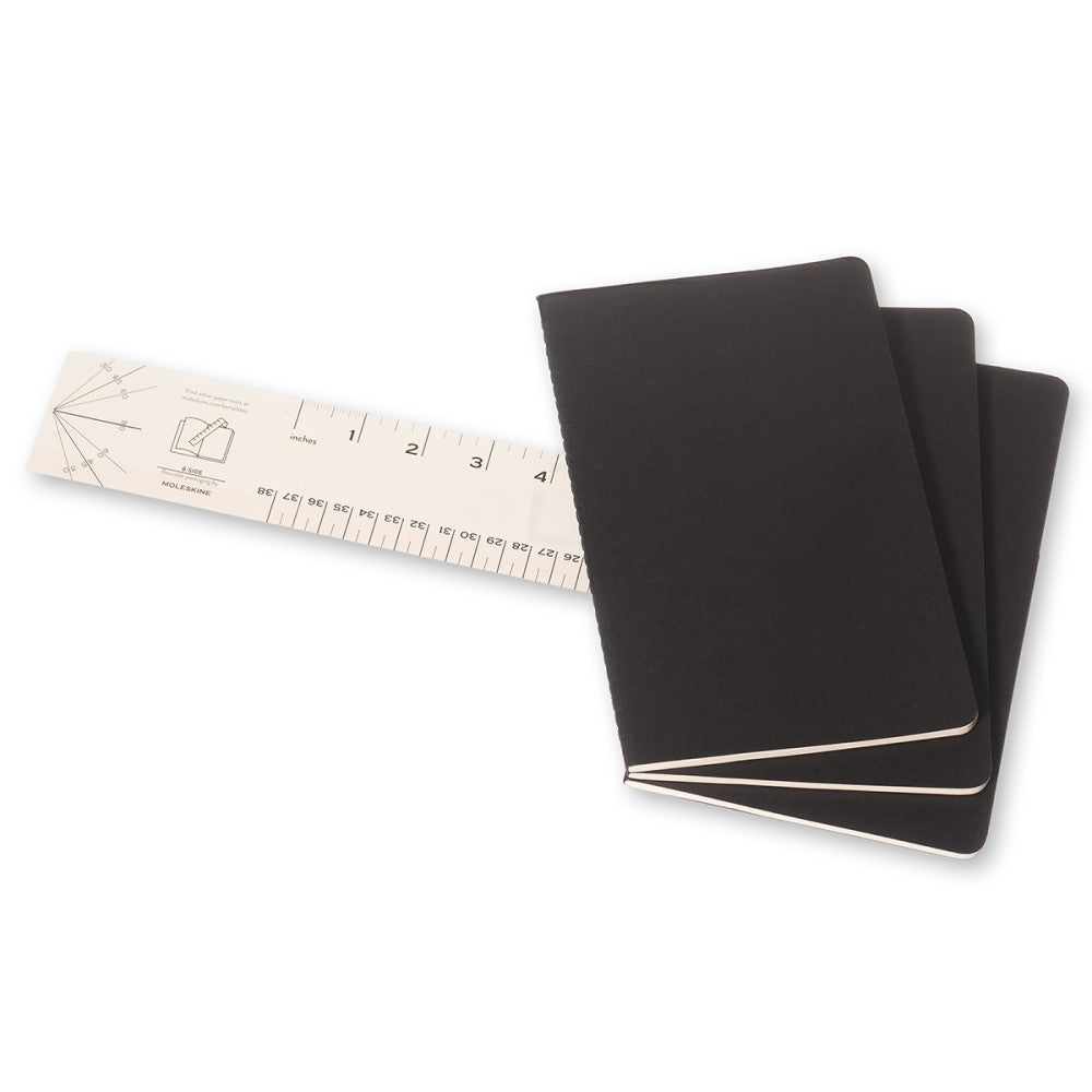 Moleskine Cahier Notizhefte 3er-Set / Large / A5 / kariert / schwarz