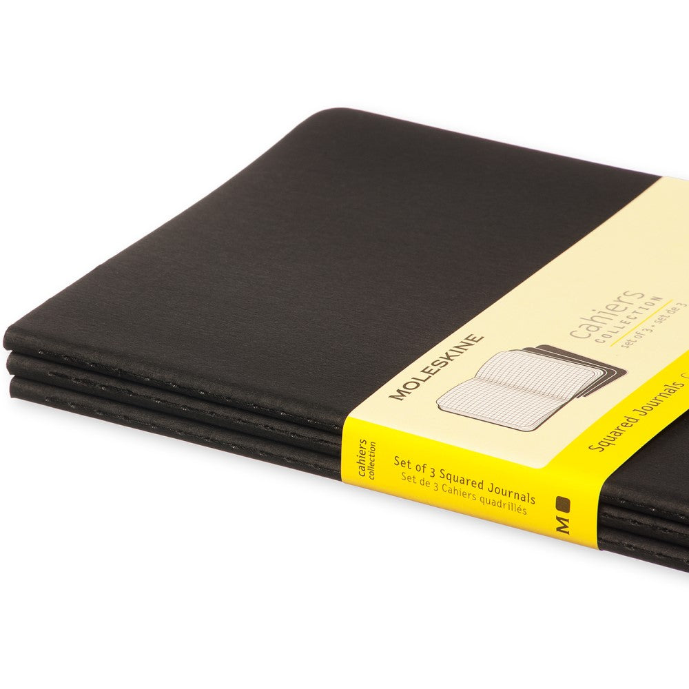 Moleskine Cahier Notizhefte 3er-Set / Large / A5 / kariert / schwarz