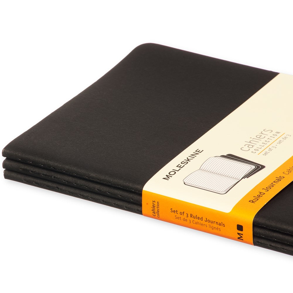 Moleskine Cahier Notizhefte 3er-Set / Large / A5 / liniert / schwarz