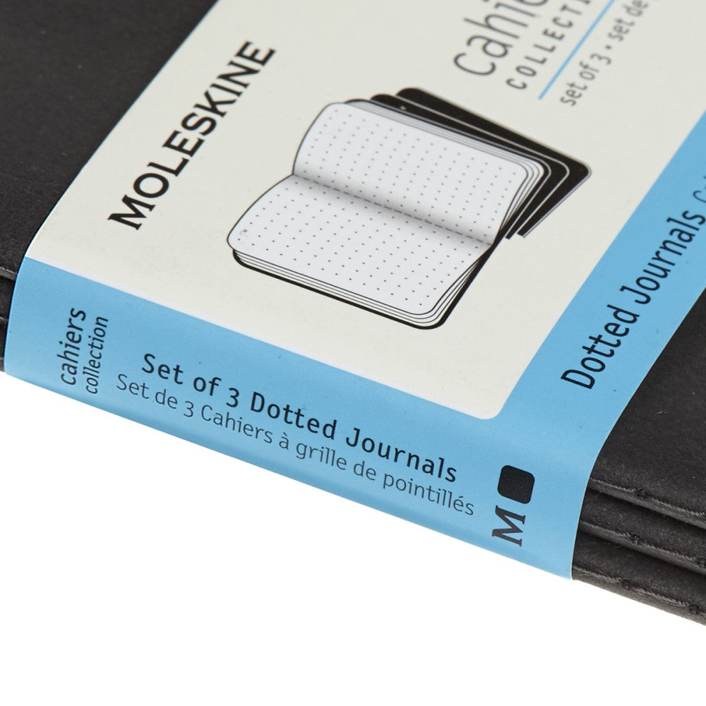 Moleskine Cahier Notizhefte 3er-Set / Pocket / A6 / punktraster / schwarz
