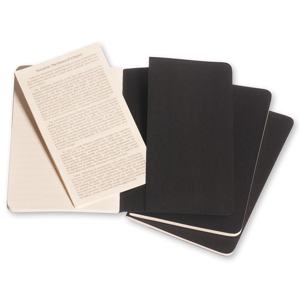 Moleskine Cahier Notizhefte 3er-Set / Pocket / A6 / liniert / schwarz