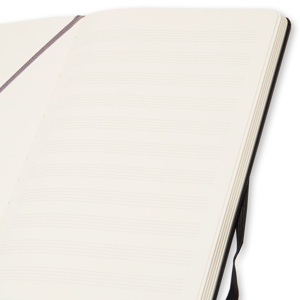 Moleskine Musik-Notizbuch Hardcover Large / A5 / Notenlinien / schwarz