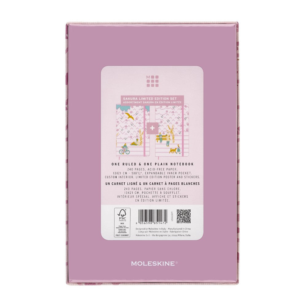 Moleskine Notizbuch "Sakura-Box" / Hardcover / Large / Blanko & Liniert