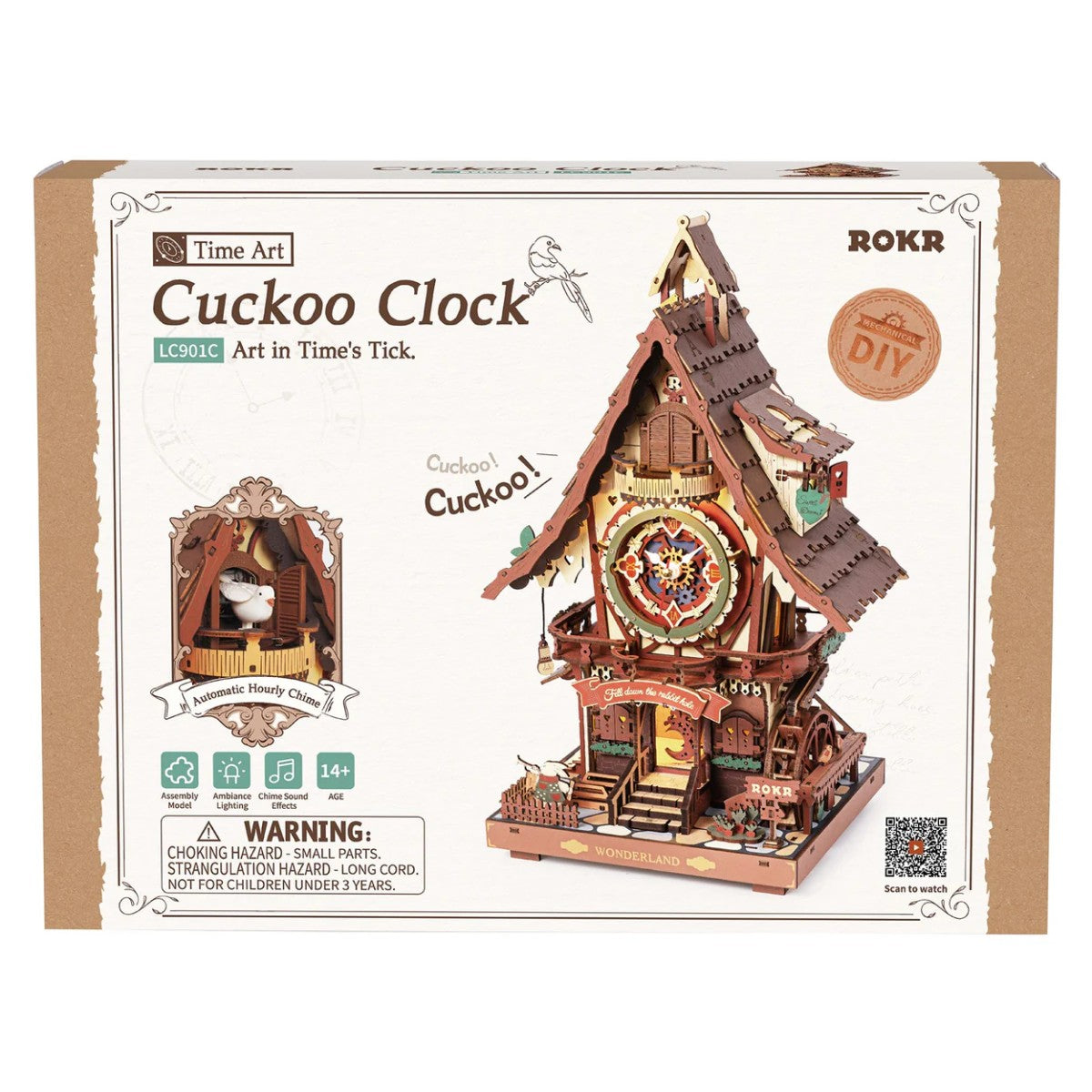 ROKR 3D-Holz-Puzzle Kuckucksuhr