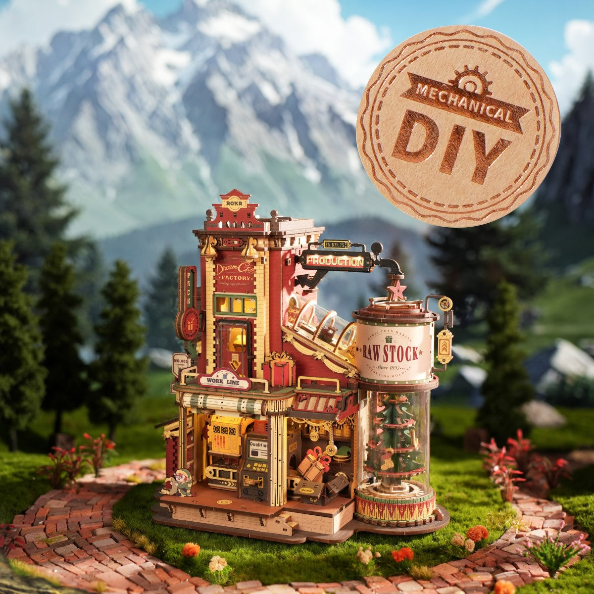ROKR 3D-Holz-Puzzle Dream Gift Factory