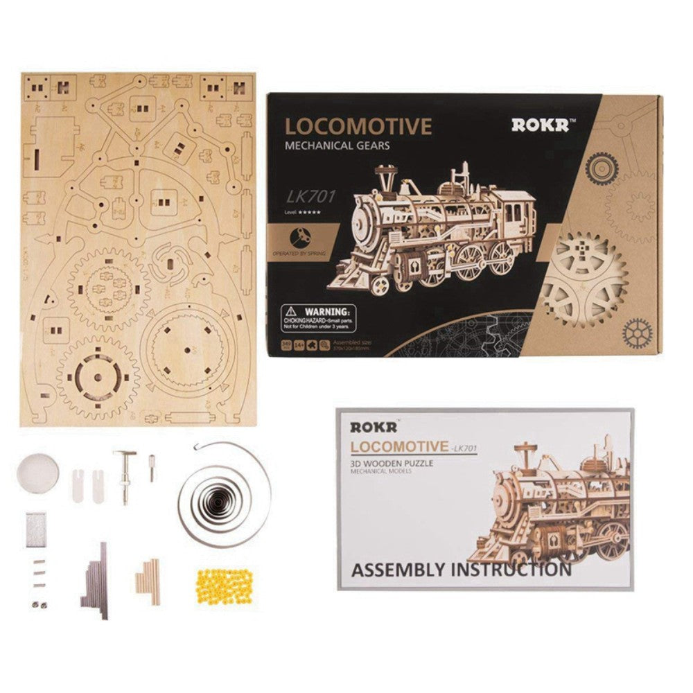 ROKR 3D-Holz-Puzzle Locomotive Modellbausatz