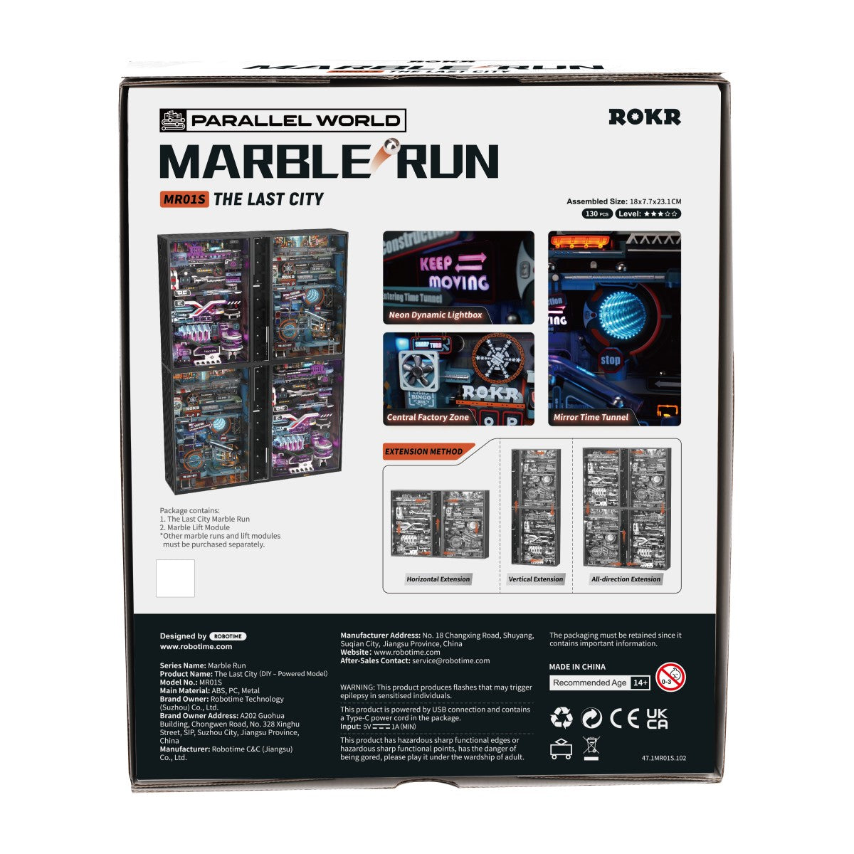 ROKR 3D-Puzzle Marble-Run "The Last City"