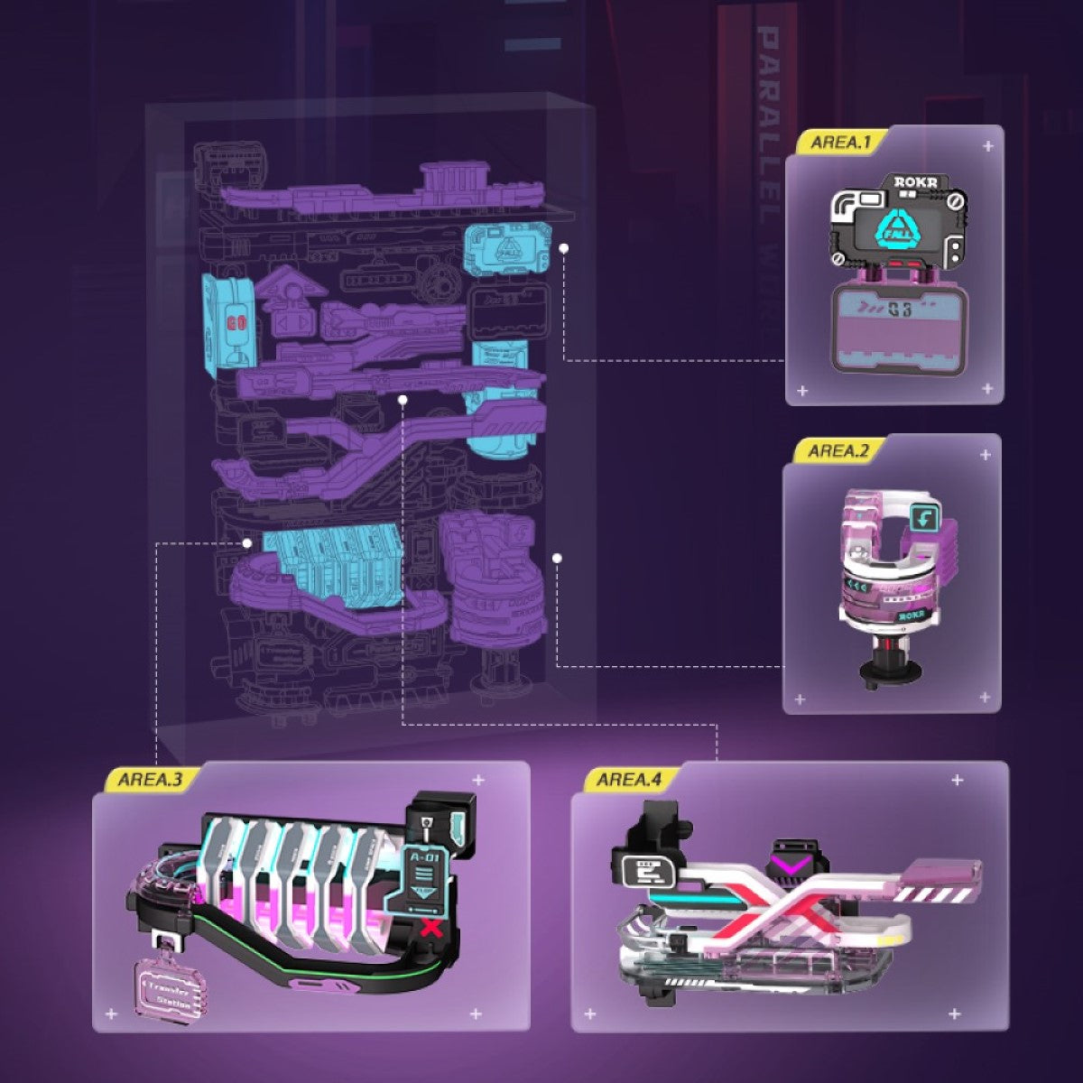 ROKR 3D-Puzzle Marble-Run "The Future City"