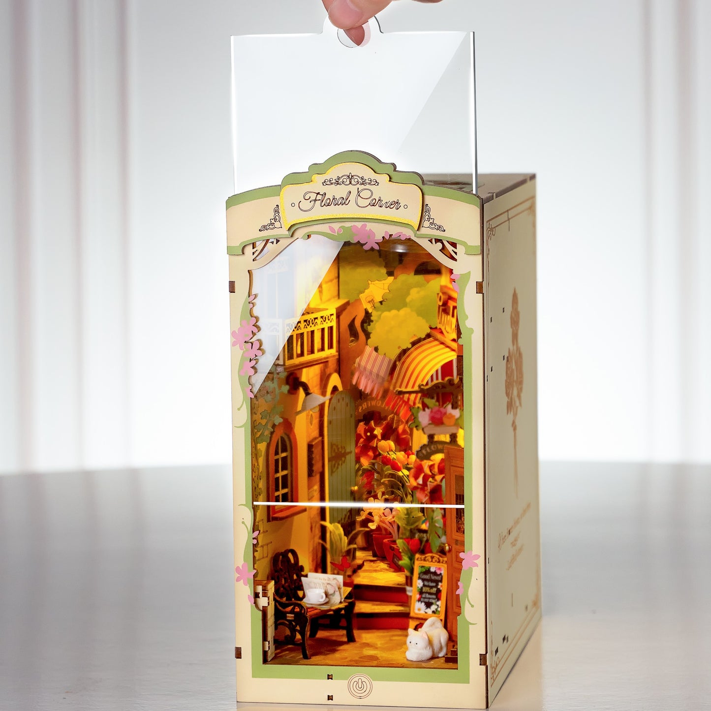 Rolife 3D-Holz-Puzzle Book Nook "Floral Corner"